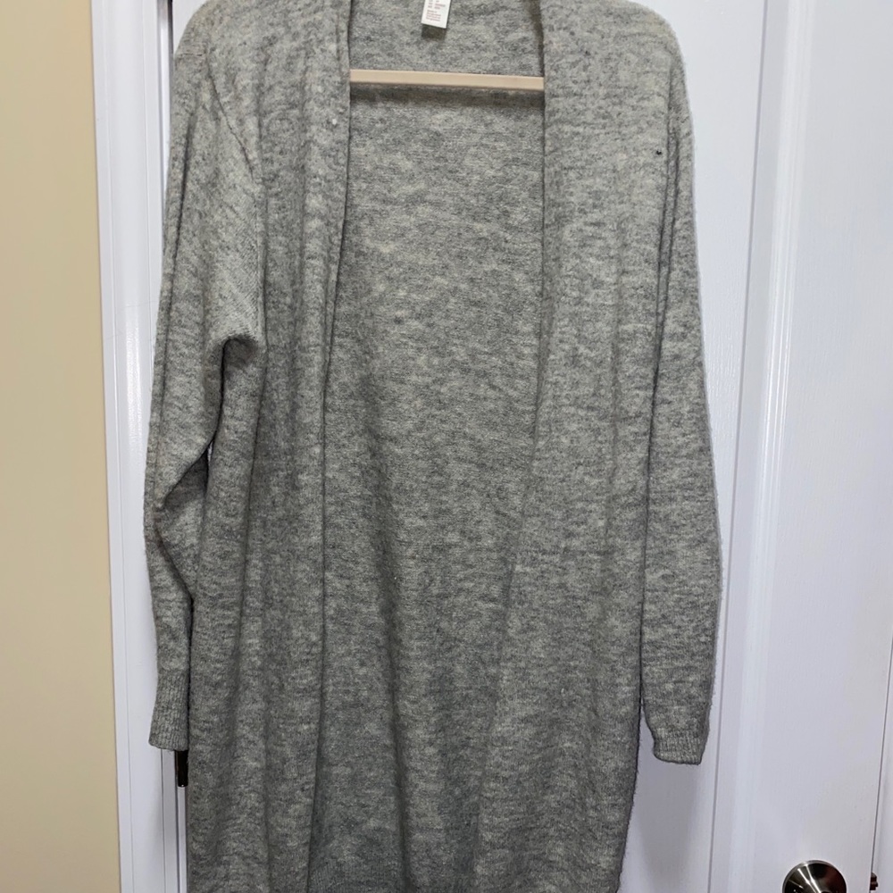 Long gray cardigan
